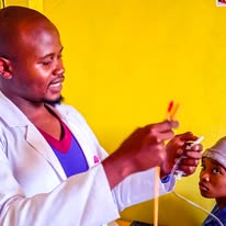 KCT health sciences student administering an injection, alternative view